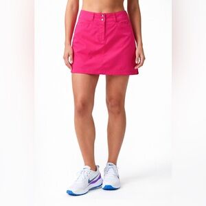 Adidas Hot Pink Athletic Mini Skirt High-Waisted Golf-Tennis Skort Style Sise 2